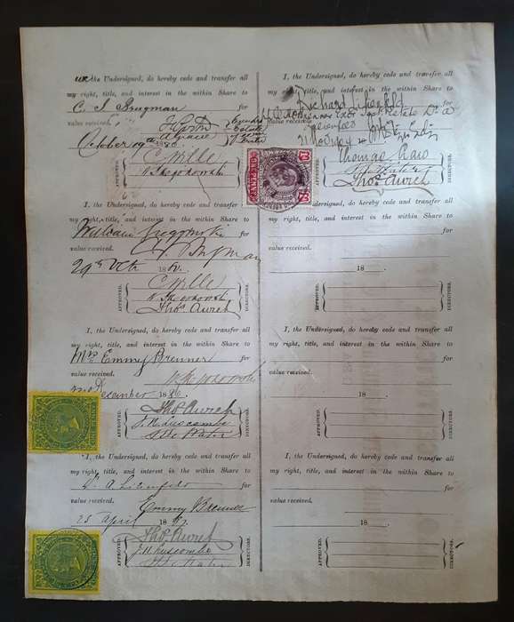 Midland Fire Assurance & Trust Company Limited Share Certificate - dated 1865