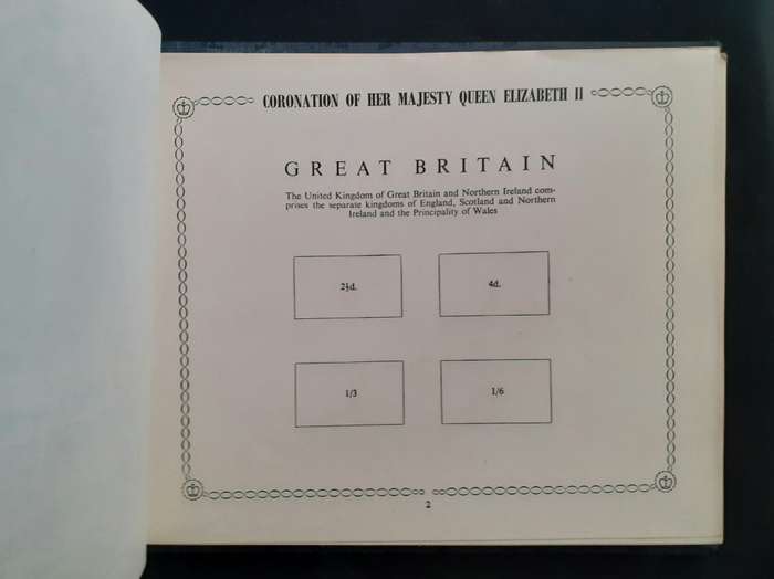 Queen Elizabeth II 1953 Coronation Souvenir Stamps Album
