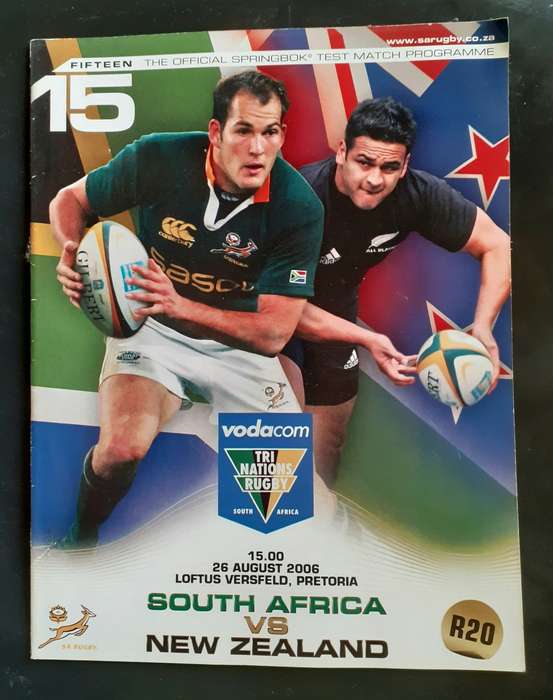 South Africa vs New Zealand 2006 Tri Nations Match Programme