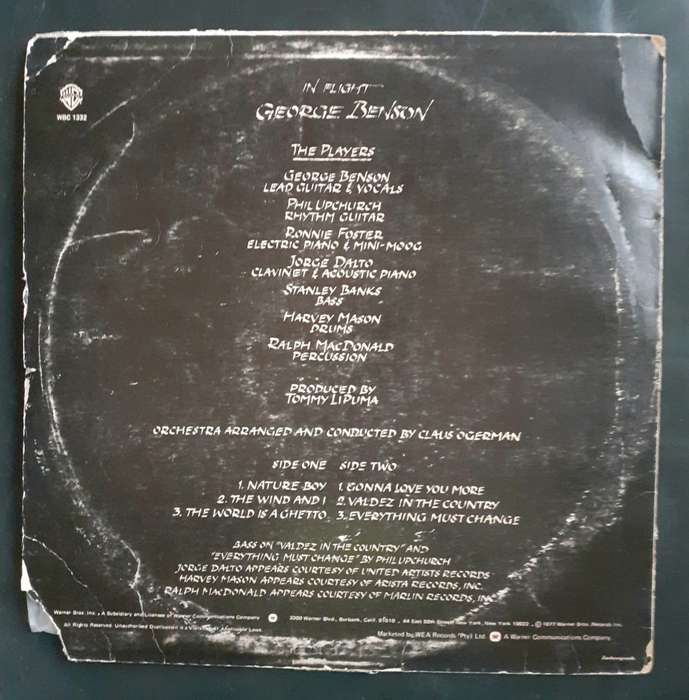George Benson - In Flight LP Vinyl Record