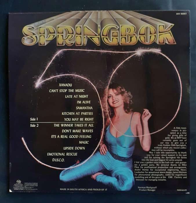 Springbok Hit Parade Vol.50 LP Vinyl Record