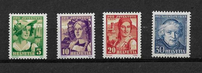 Switzerland - 1933 Charity Full Set of 4 Stamps MH
