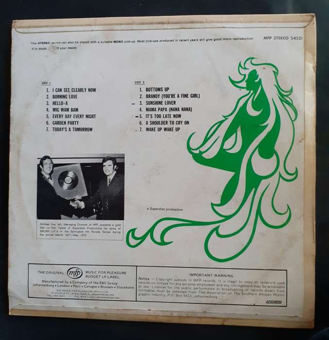 Springbok Hit Parade Vol.8 LP Vinyl Record