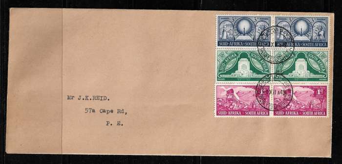 Union of South Africa - 1949 Inauguration of Voortrekker Full Set of Pairs on Cover