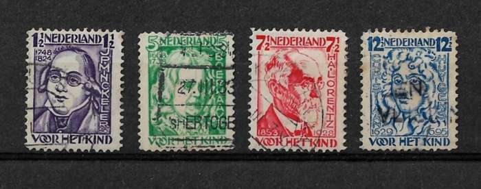 Netherlands - 1928 Famous Scientists Full Set of 4 Stamps Fine Used
