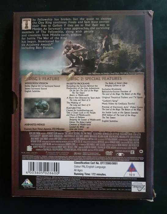 The Lord of The Rings - The Two Towers (2 DVD Set)