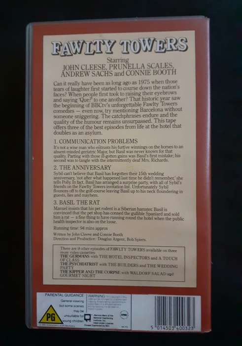 Fawlty Towers : Basil The Rat VHS Tape