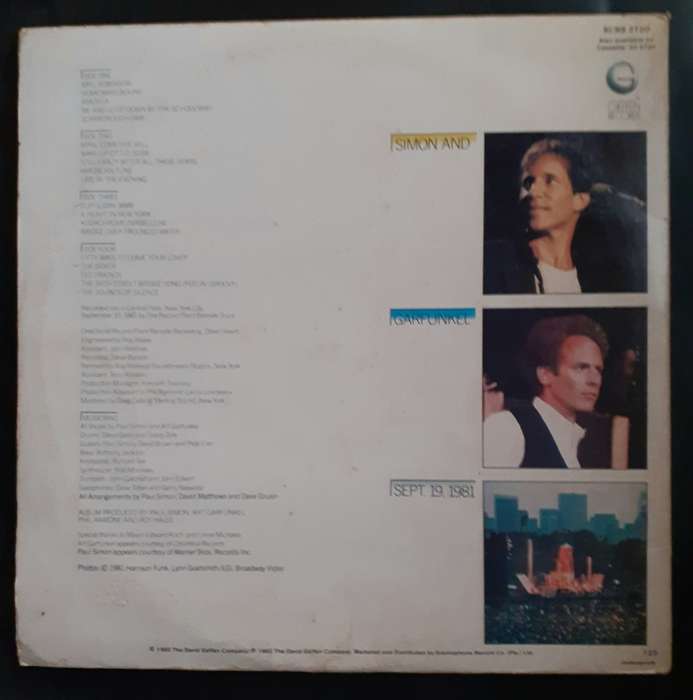 Simon and Garfunkel - The Concert in Central Park Double LP Vinyl Record Set