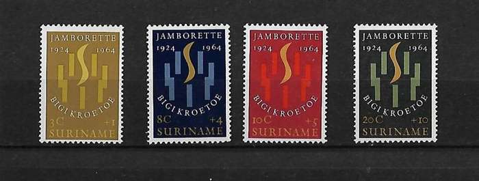 Suriname - 1964 Jamborette Scouting Full Set of 4 Stamp MH