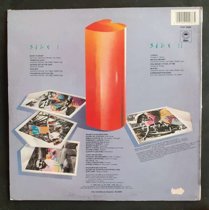Miami Sound Machine - Primitive Love LP Vinyl Record