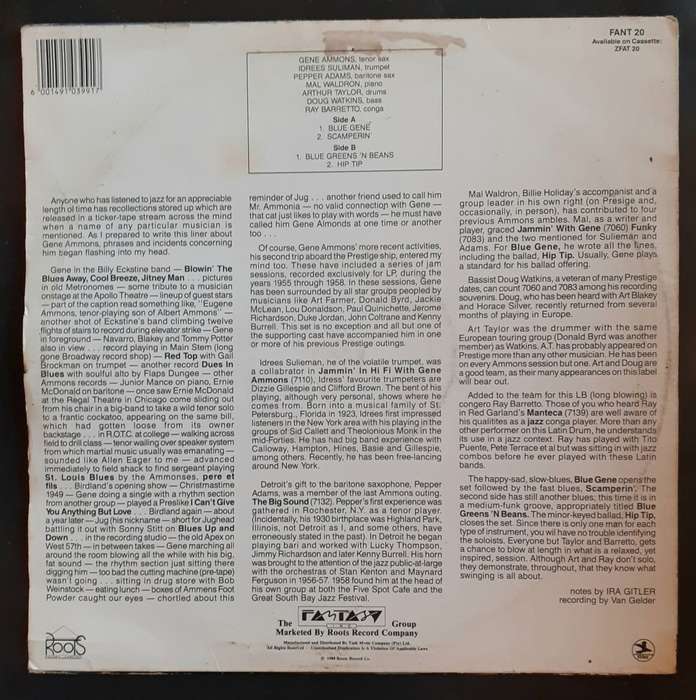 Gene Ammons - Blue Gene LP Vinyl Record