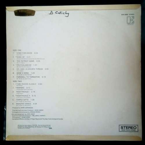 Judy Collins - Whales and Nightingales LP Vinyl Record