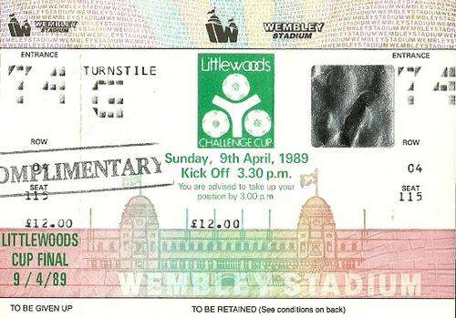 Nottingham Forest v Luton Town 1988/89 League Cup Final Match Ticket
