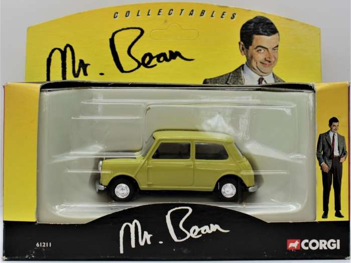MR BEAN - Corgi Mini & Signed Rowan Atkinson DVD with Certificate of Authenticy! - Bean's Holiday