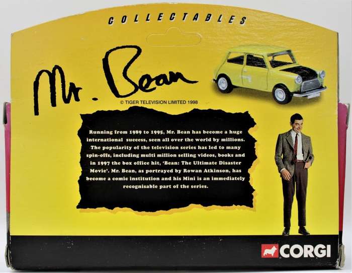 MR BEAN - Corgi Mini & Signed Rowan Atkinson DVD with Certificate of Authenticy! - Bean's Holiday