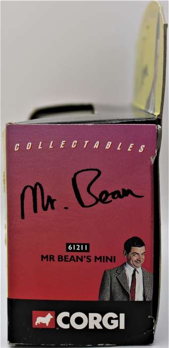 MR BEAN - Corgi Mini & Signed Rowan Atkinson DVD with Certificate of Authenticy! - Bean's Holiday