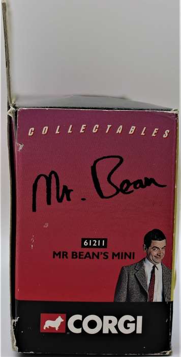MR BEAN - Corgi Mini & Signed Rowan Atkinson DVD with Certificate of Authenticy! - Bean's Holiday