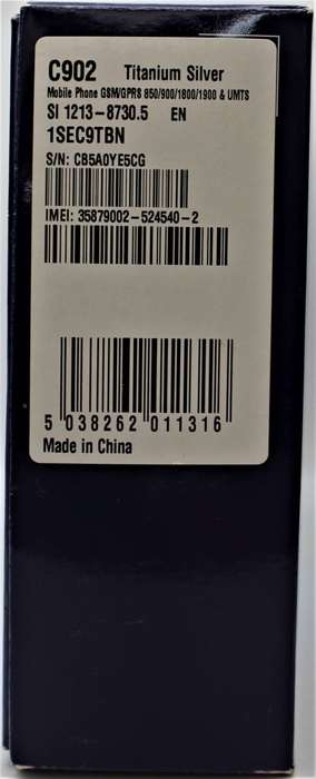 Sony Ericsson C902 - 007 James Bond Daniel Craig Quantum Of Solace Cellphone - Collectable Edition.