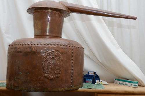 Large Copper Pot Still Potstill ZAR Coat of Arms