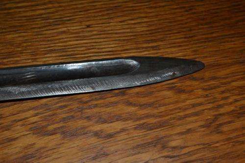 Portuguese 1904 Mauser Bayonet. Blade is sharpened and missing the Scabbard.