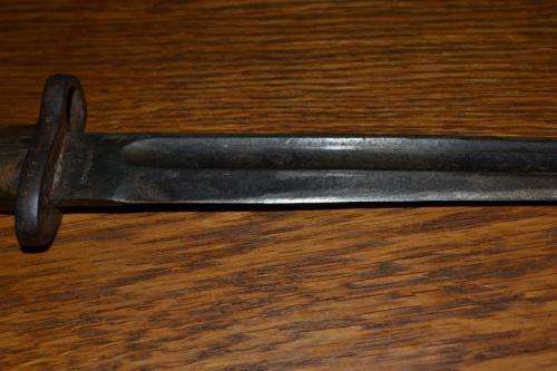Portuguese 1904 Mauser Bayonet. Blade is sharpened and missing the Scabbard.