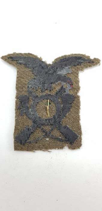 Italian WWII Alpini Infantry Cap Badge. Moth Holes.