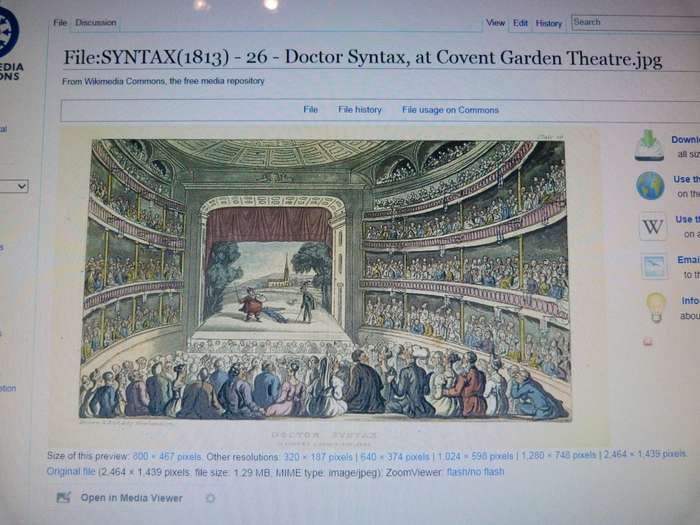 Historic print  DOCTOR SYNTAX. in antique frame