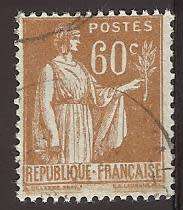 1937 FRANCE PEACE WITH OLIVE BRANCH