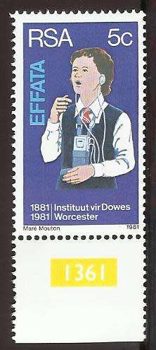 1981 SOUTH AFRICA THE 100TH ANNIVERSARY OF THE INSTITUTES FOR DEAF AND BLIND