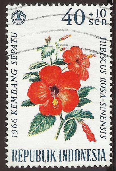 1966 INDONESIA FLOWERS