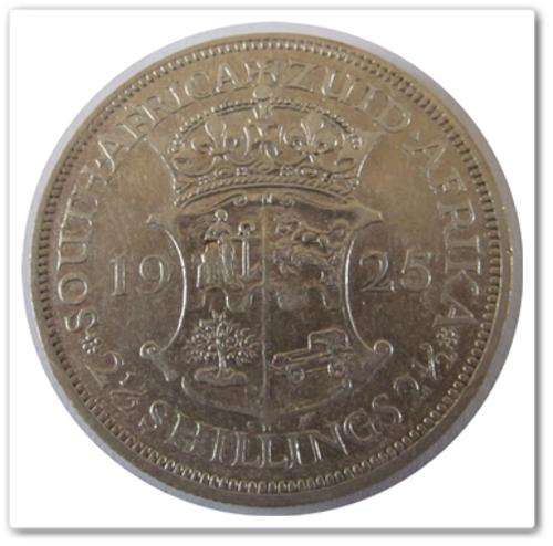 ** RARE DATE ** 1925 2.5 SHILLING !! STARTING @ R1