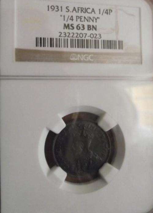 1931 1/4 PENNY MS 63 BN.....STUNNER....STARTING @ R1!!!!!!!!!!!