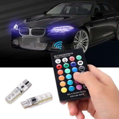 T10 5050 SMD RGB Remote 6 LED Controller Reading Wedge Light Bulb