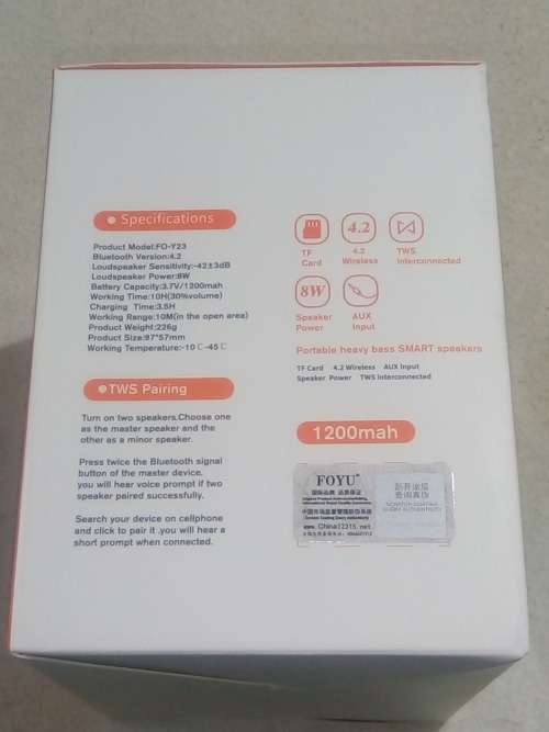 SMART SPEAKER FO-Y18 FOYU