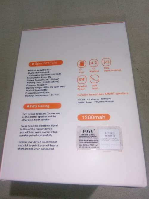 SMART SPEAKER FO-Y18 FOYU