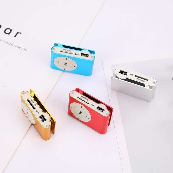 Mini MP3 Player, Bright Color MP3 Player with Clip Rechargeable 3.5mm