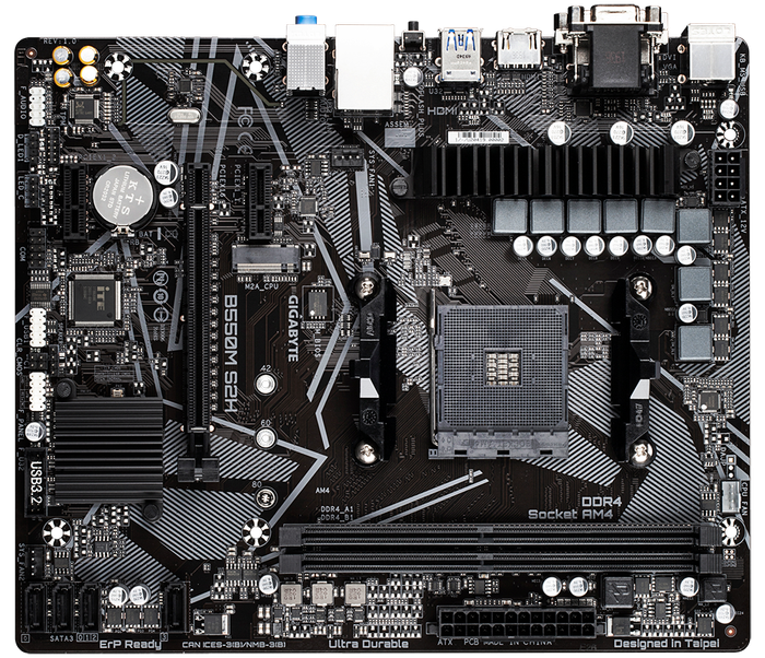 Gigabyte B550M S2H AMD AM4 Socket Micro ATX Desktop Motherboard ITEM#: GA-B550M-S2H