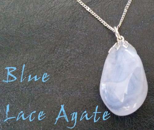 Healing Gemstone Blue Lace Agate Necklace