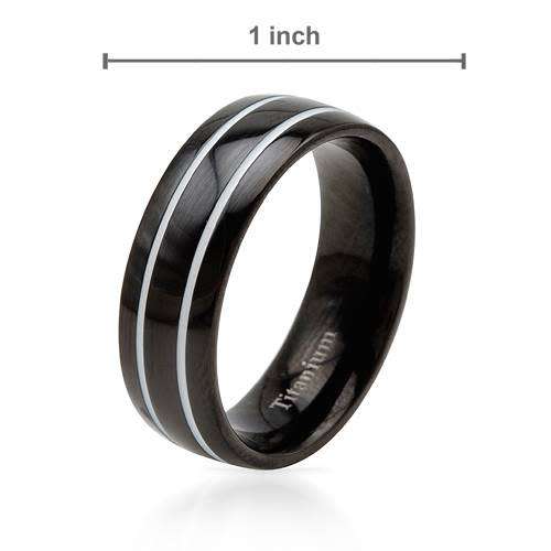 Men`s Titanium Two-tone Band- Size 10