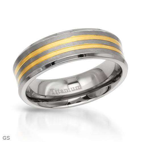 Men`s Titanium Two-Tone Band- Size 12