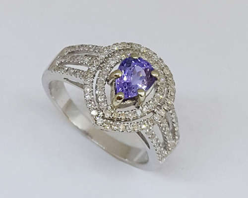 1.19ct Tanzanite and Diamond Ring
