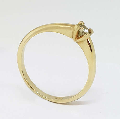 0.24ct Diamond Solitaire Ring in 9K Yellow Gold
