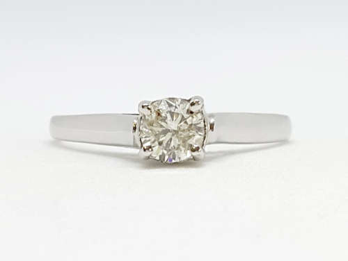 0.38ct Diamond Solitaire Ring in 14K White Gold