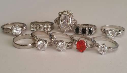 Wholesale Lot of 10 rings - Fits Size 8