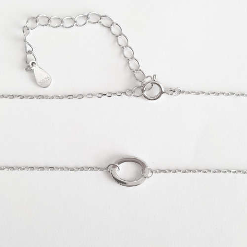 50cm / 55cm Oval linked Necklace in Sterling Silver