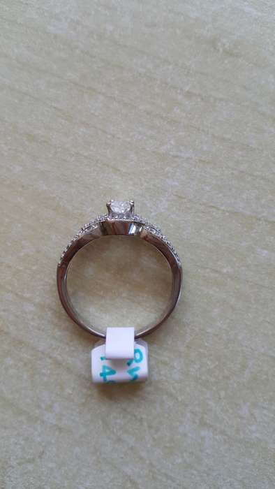 1.93ctw Oval CZ Halo design Ring in Silver- Size 8.5