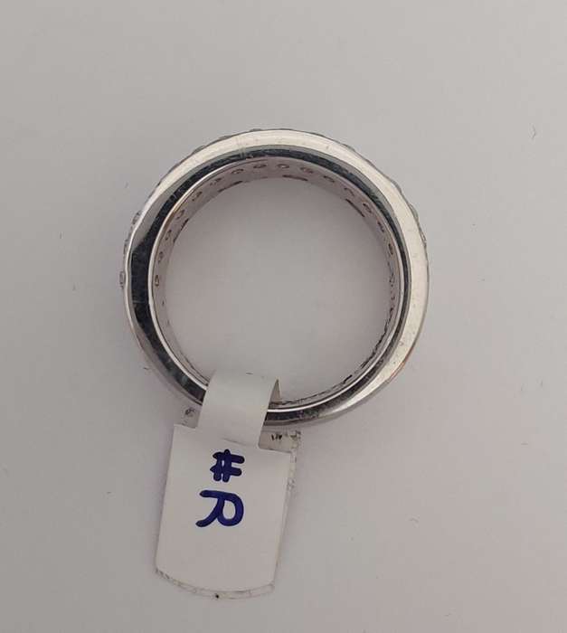 *CD DESIGNER JEWELRY* 1.30ctw CZ Broad Silver Band