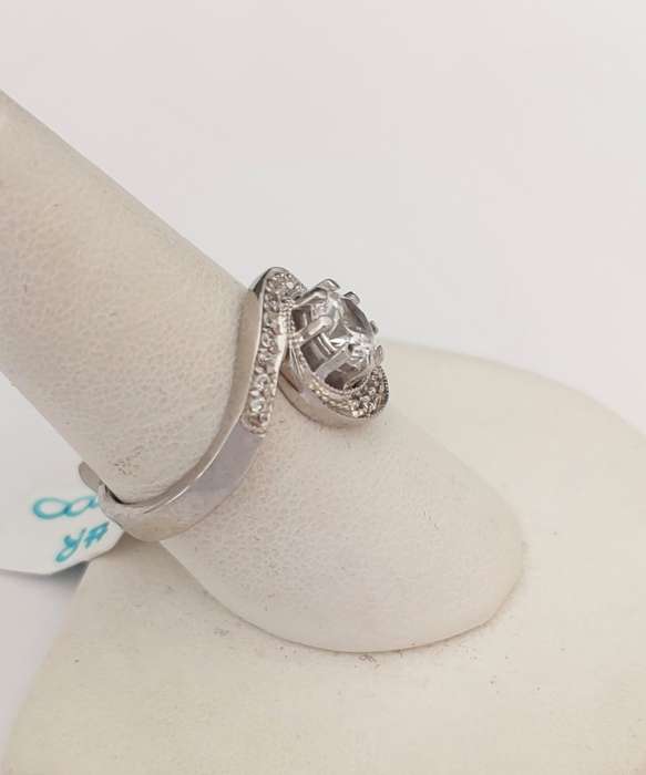 CD DESIGNER JEWELRY 1.09ctw CZ Ring in Silver - Size R