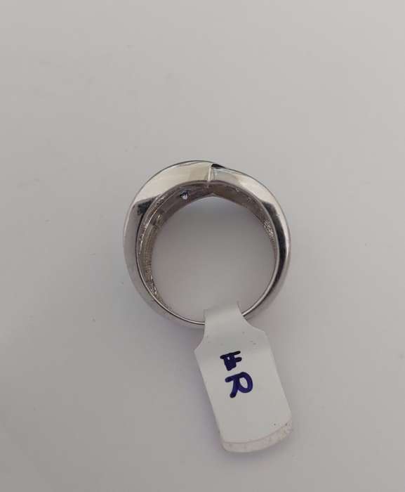 *CD DESIGNER JEWELRY* 1.30ctw Cr Tanzanite and CZ Cross over Ring- Size R