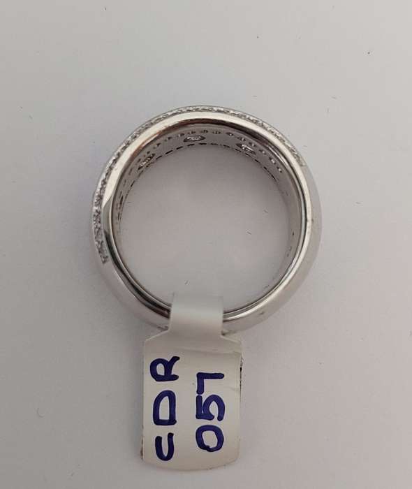 *CD DESIGNER JEWELRY* 1.21ctw CZ 13GRAMS Solid Silver Band